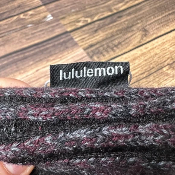 Lululemon Textured Fleece Lined Knit Ear Warmer NWT ONE SIZE (C8DH/BLK) - Picture 4 of 9